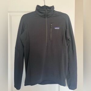 Men’s Patagonia R1 Black Quarter-Zip Pullover